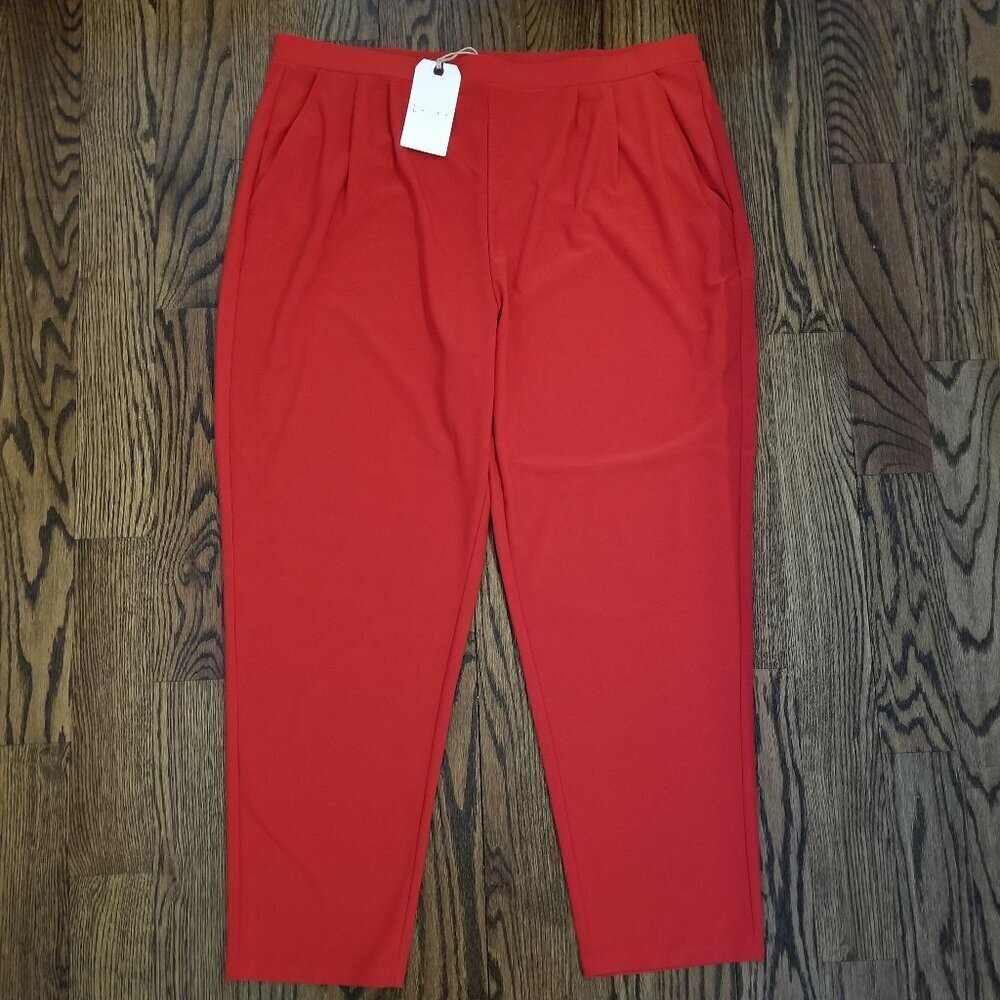 NWT Leith Pull On Red Couture Pants Valentines Day Size: XXL